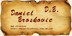 Daniel Brošković vizit kartica